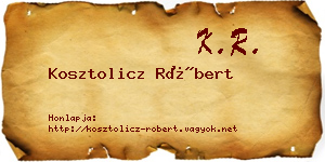 Kosztolicz Róbert névjegykártya